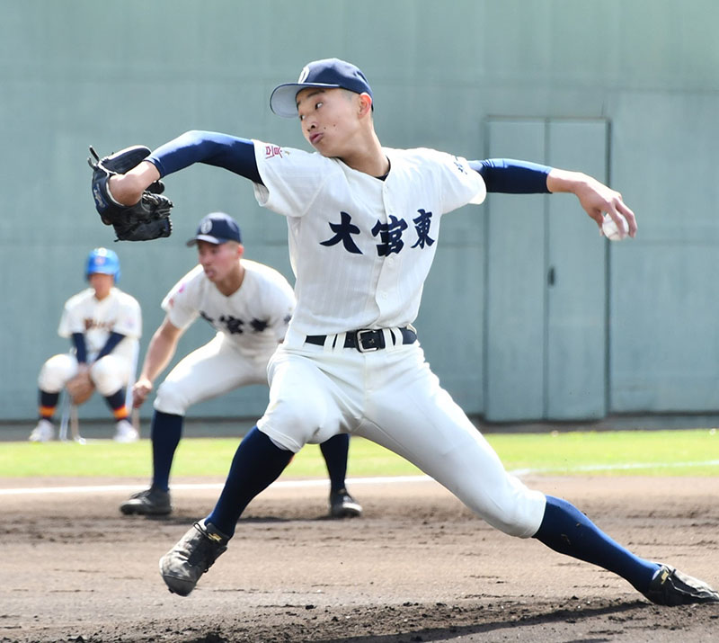 大宮東―狭山ケ丘　3安打11奪三振完封した大宮東のエース冨士＝UD上尾