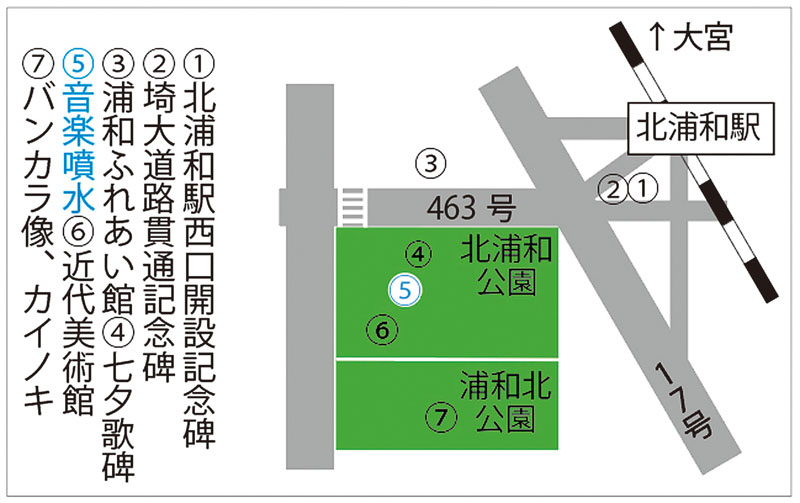 北浦和駅西口周辺の地図