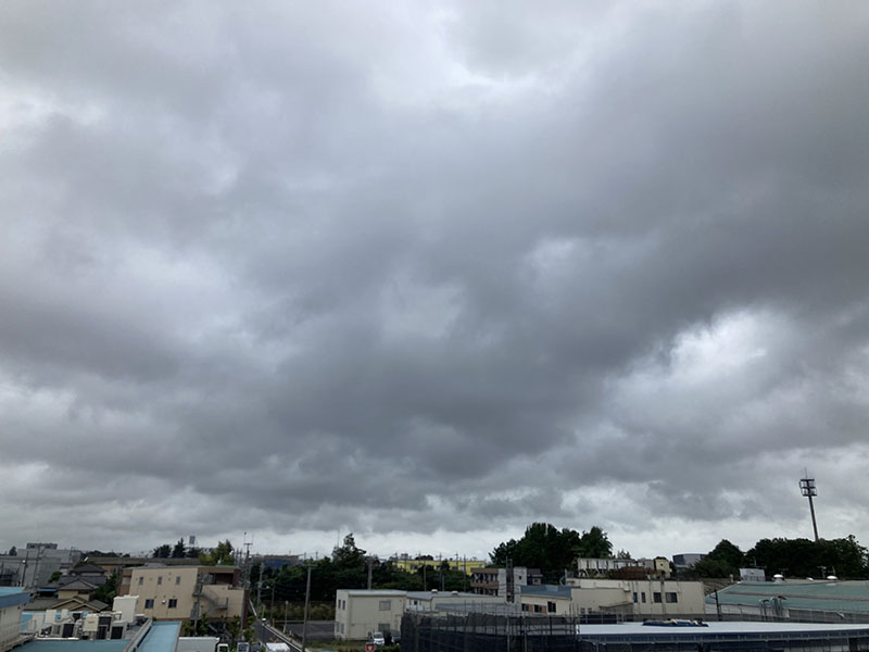 台風7号の影響で発生した雨雲（さいたま市）