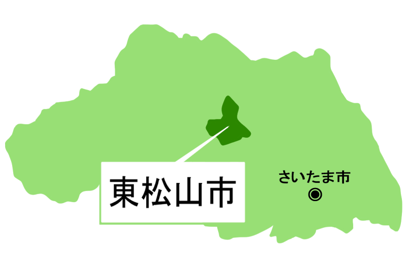 【地図】東松山市（背景白）