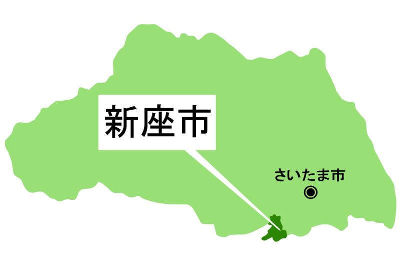 【地図】新座市（背景白）