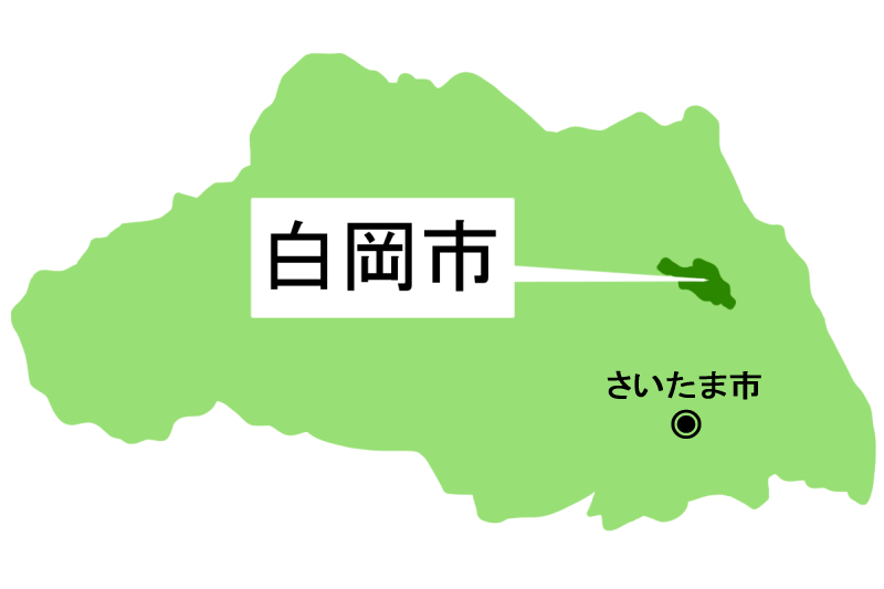 【地図】白岡市（背景白）