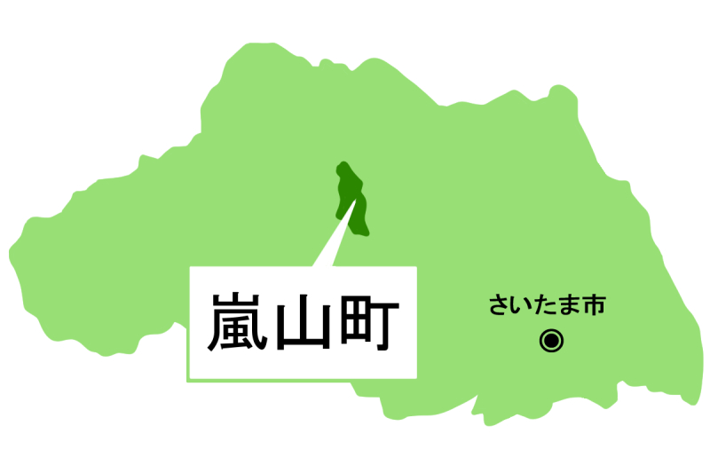 【地図】嵐山町（背景白）