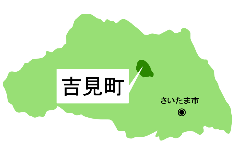 【地図】吉見町（背景白）