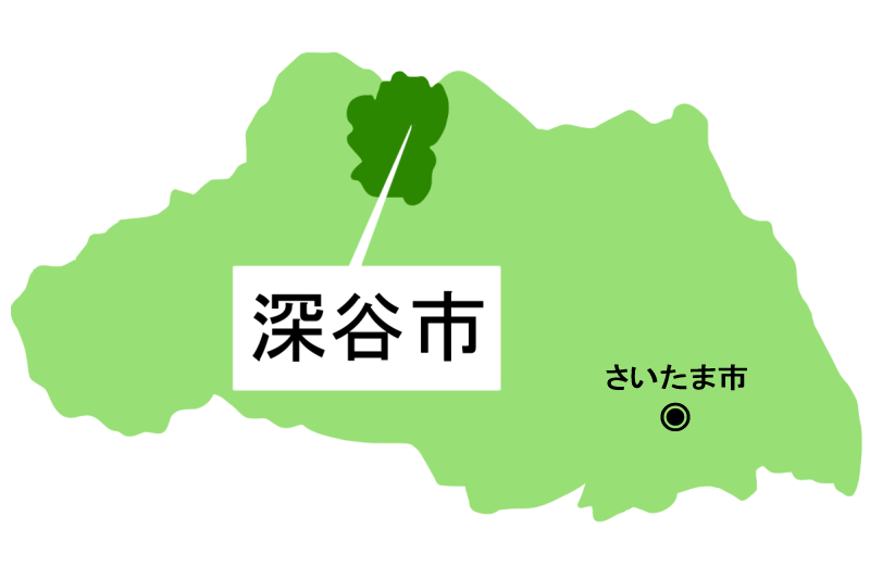 【地図】深谷市（背景白）