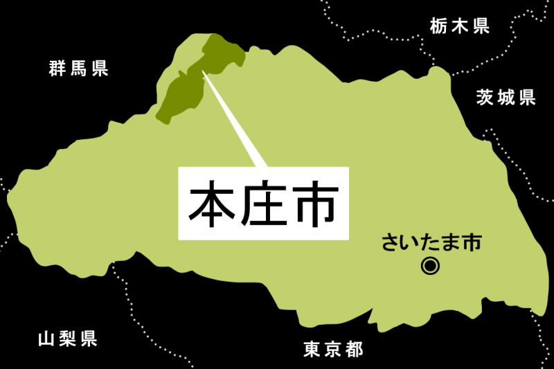 【地図】本庄市