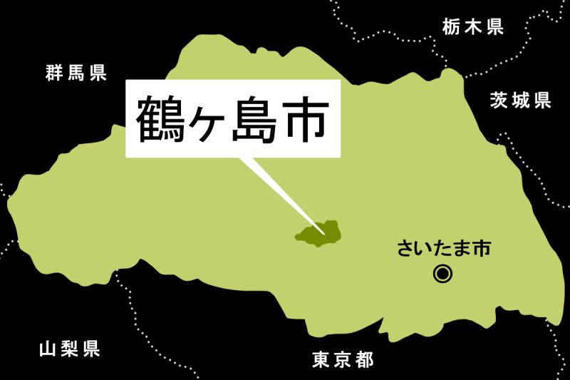 【地図】鶴ヶ島市