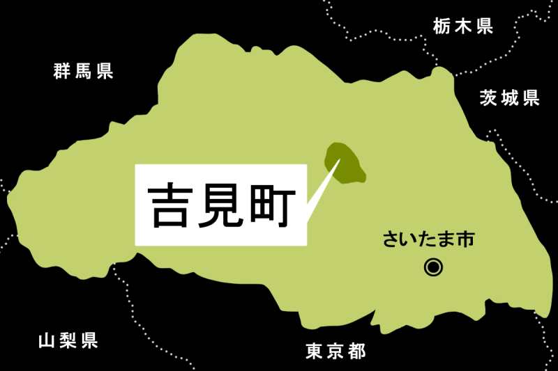 【地図】吉見町