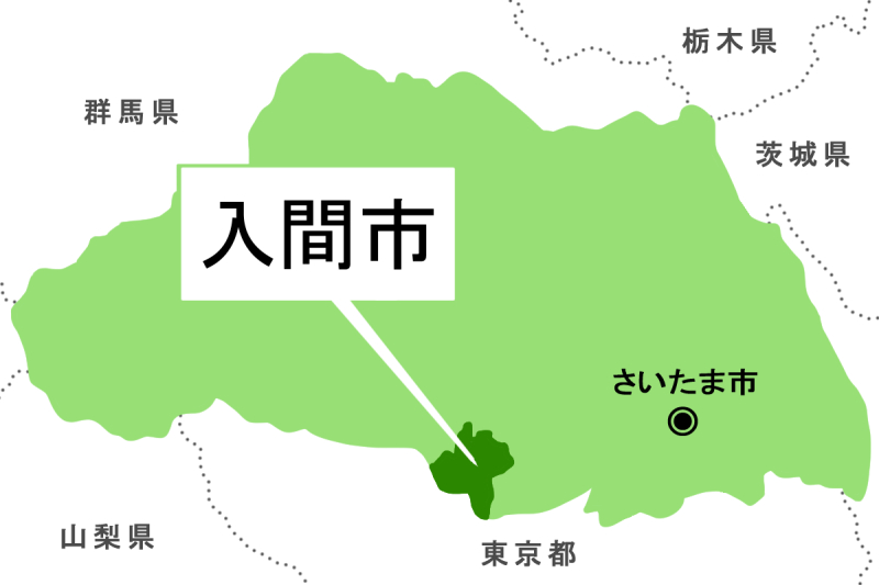 【地図】入間市（背景白）