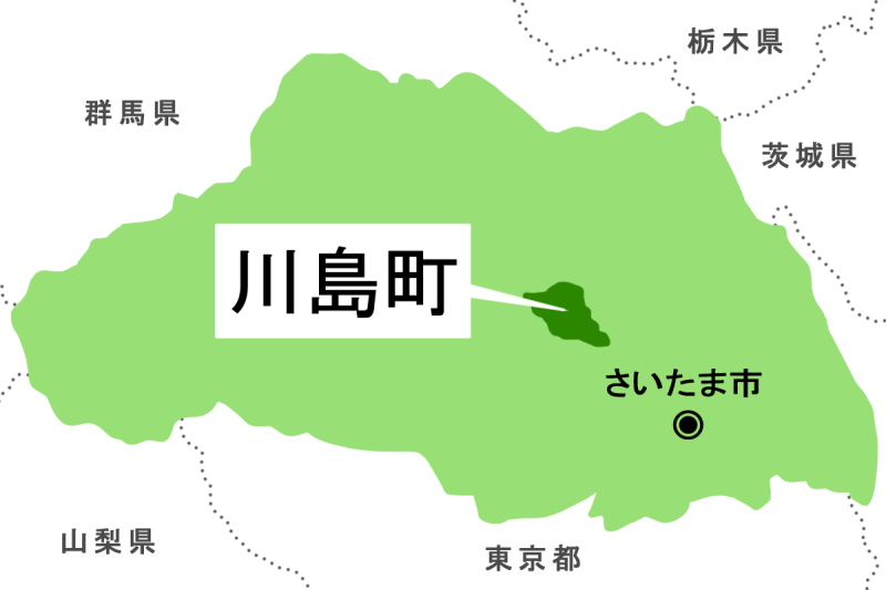 【地図】川島町（背景白）