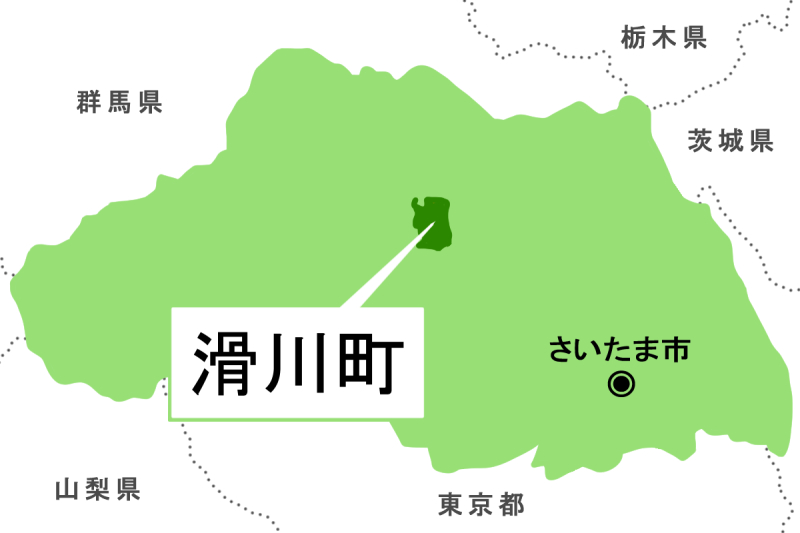 【地図】滑川町（背景白）