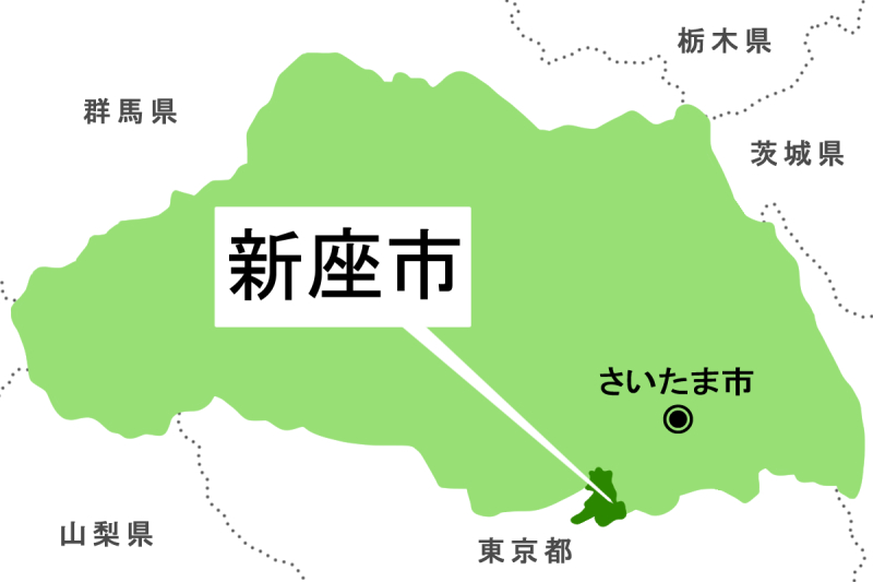 【地図】新座市（背景白）