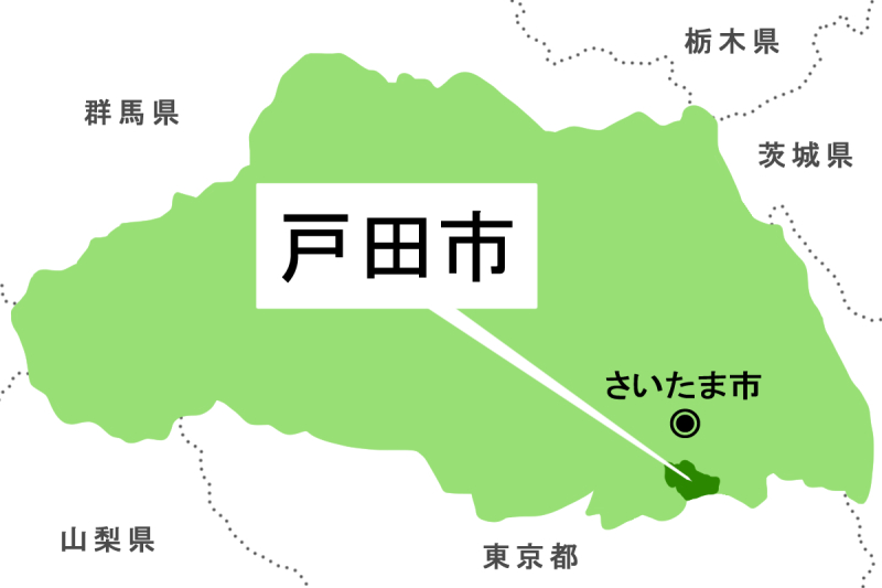 【地図】戸田市（背景白）