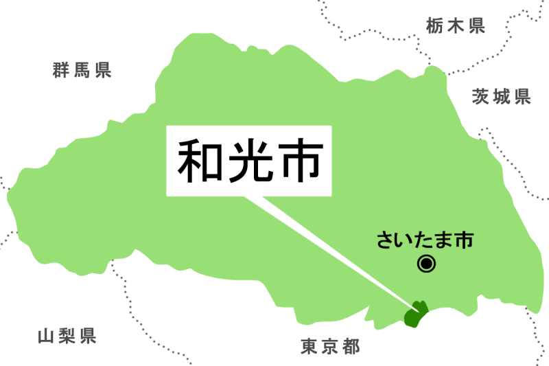 【地図】和光市（背景白）