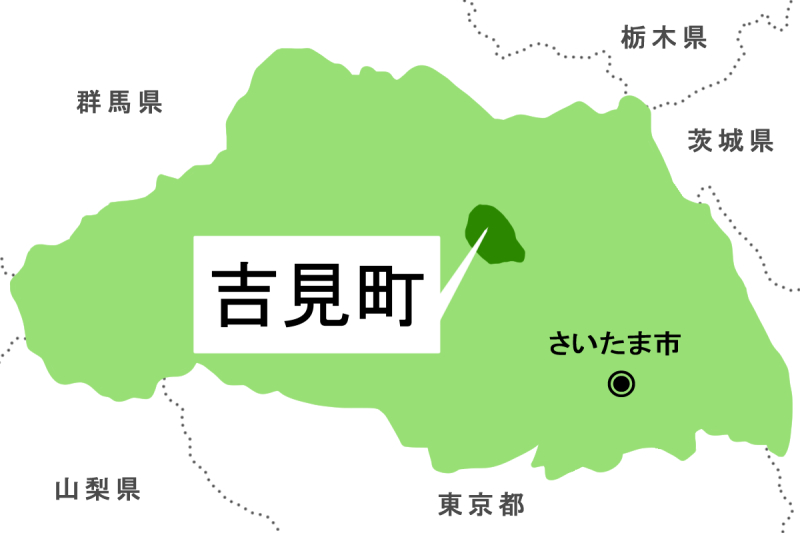 【地図】吉見町（背景白）