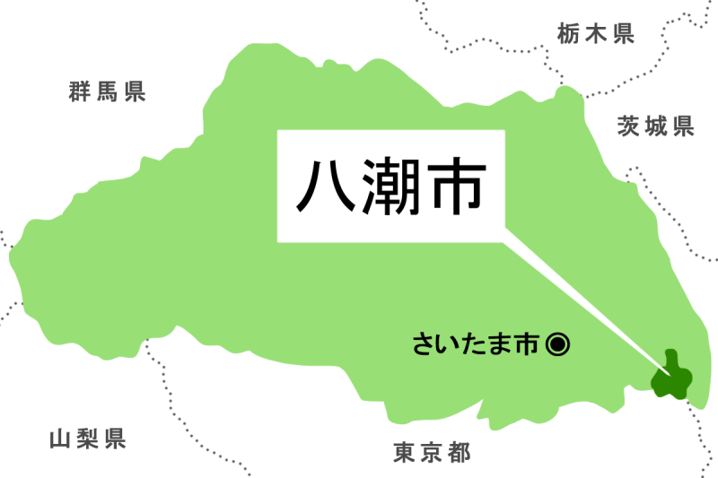 【地図】八潮市（背景白）