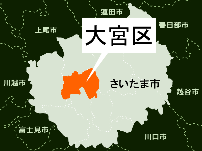 【地図】さいたま市大宮区