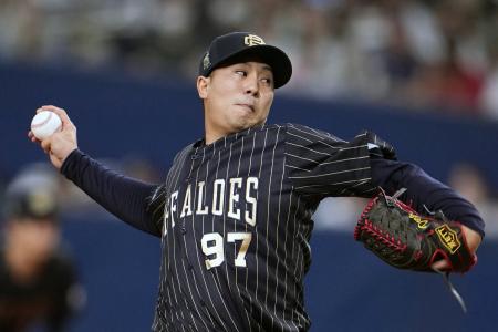 初登板から２２試合連続無失点のプロ野球記録に並んだオリックス・古田島＝京セラドーム