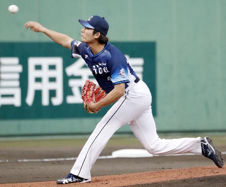 楽天戦に先発した西武・今井＝きらやかスタジアム