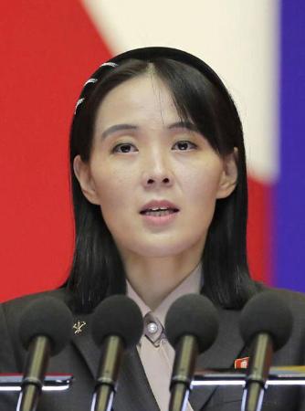 北朝鮮の金与正朝鮮労働党副部長（朝鮮通信＝共同）