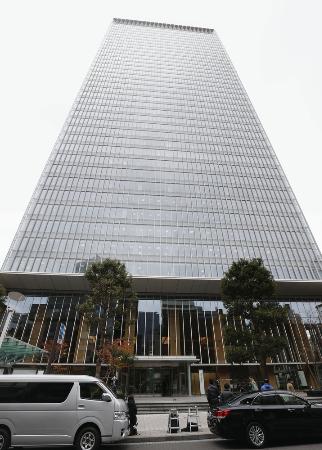 　博報堂本社が入るビル＝２０２２年１１月、東京都港区