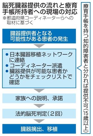 脳死臓器提供の流れと療育手帳所持者への現場の対応