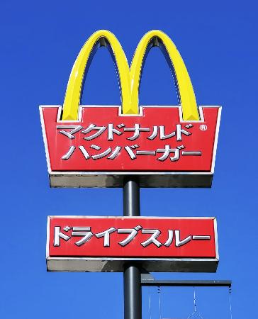 　マクドナルドの看板