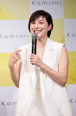 　イベントに登場した広末涼子＝１３日、東京都港区