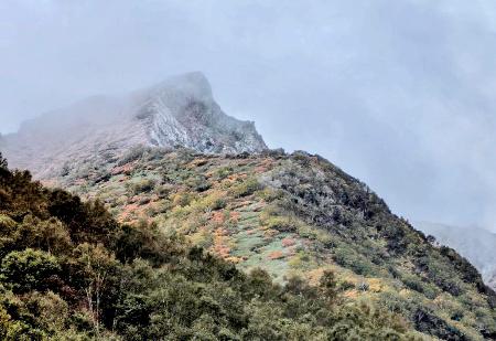 初冠雪した北海道・黒岳の山頂付近＝２１日早朝（りんゆう観光提供）