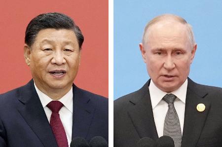 中国の習近平国家主席、ロシアのプーチン大統領