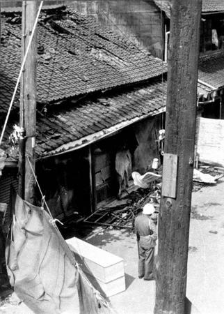 １９６６年６月、一家４人の遺体が見つかった現場＝静岡県清水市（現静岡市清水区）