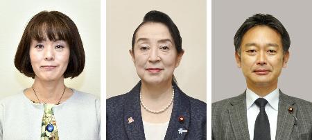 　（左から）杉田水脈氏、尾身朝子氏、上杉謙太郎氏