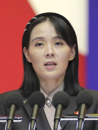 北朝鮮の金与正朝鮮労働党副部長（朝鮮通信＝共同）