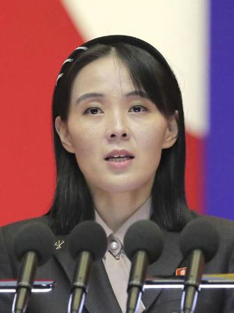 北朝鮮の金与正朝鮮労働党副部長（朝鮮通信＝共同）