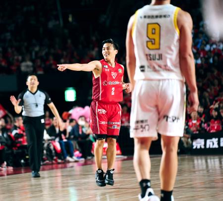 群馬戦で活躍した千葉Ｊの富樫（２）＝ららアリーナ東京ベイ（（Ｃ）Ｂ．ＬＥＡＧＵＥ）