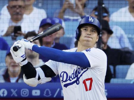 米大リーグ、ドジャースの大谷翔平（共同）