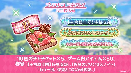 佐賀市のふるさと納税返礼品に採用されたスマホゲーム「プリンセスコネクト！Ｒｅ：Ｄｉｖｅ」のアイテムや限定称号（Ｃｙｇａｍｅｓ提供）